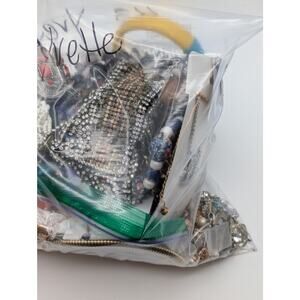 Jewelry Lot Yvette Repurpose Bag Over 4 Pounds Beads & Possible Wearable Pieces